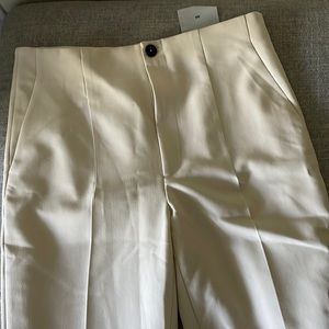 High waist slim fit trousers - beige size 12